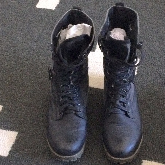 Canvas and Leather Boots - Juno - Picture 2 of 5